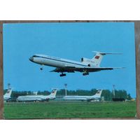 Самолет ТУ-154. 60 лет Аэрофлоту. 1983 г. Чистая.