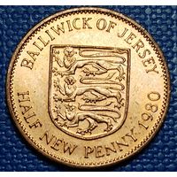 Джерси 1/2 нового пенни 1980 г.