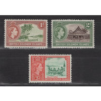 Британские Соломоновы острова /British Solomon Islands 1956** часть серии 3 марки, Елизавета II