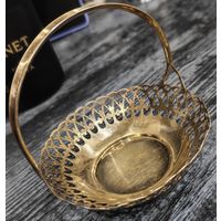 Антикварная сахарница/конфетница. Серебро с густой позолотой. Клеймо Киев 1955 года 875 проба. Люкс. 60гр