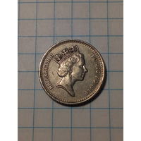 5 пенсов  Великобритания 1992 год.