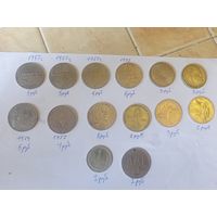 Юбилейные рубли,14 штук