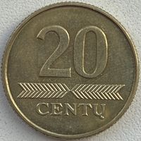 Литва 20 центов 2008 г.