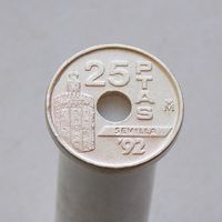 Испания 25 песет 1992 Expo'92 Sevilla /Глобус/