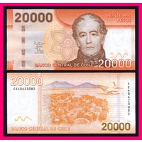 Чили 20000 песо 2014 г. (P-165e, UNC) Чили 20 000 песо 2014 г.