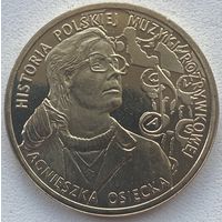 Польша 2 злотых 2013 г. История польской музыки. Агнешка Осецкая