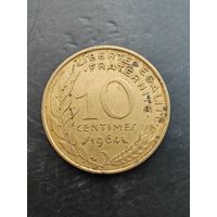 Франция 10 сантимов 1964