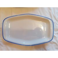 Блюдо овальное с голубой каймой СССР