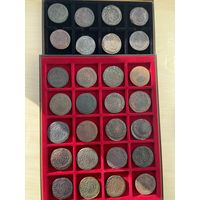 Погодовка пятаков 28 штук ,1760-1790 года