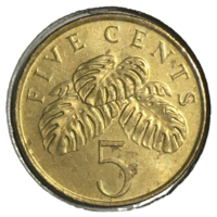 Сингапур 5 центов, 1995 (холдер)