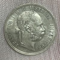 Монета 1 флорин 1886 год. Австро-Венгрия.