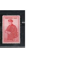 США-1955, (Мих.688),  ** , Почтальон (одиночка)