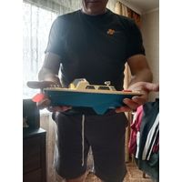 Игрушка электромеханическая Катер "Отдых" на подводных крыльях СССР 1984 г.