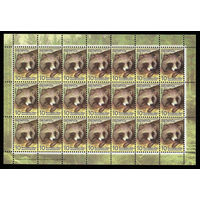 Беларусь. 2008. Стандарт. Енотовидная собака (10р) (з.22-2010) Лист