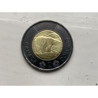 Канада. 2 доллара. 2022. Черный доллар. В память о Елизавете II.