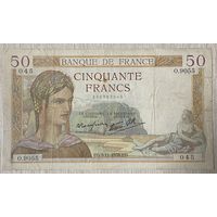 Банкнота 100 франков. 1938 год, Франция.