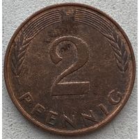 Германия 2 пфеннига 1992 г.