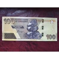 100 долларов Зимбабве 2020 г.