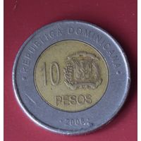 Доминикана 10 песо 2008