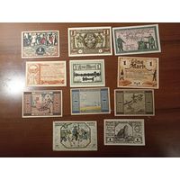 Небольшая коллекция марок нотгельдов 35 штук