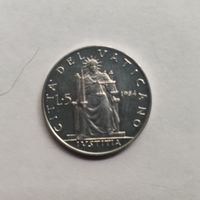 Ватикан 5 лир 1964 г.