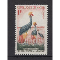 Нигер 1960** Фауна Птицы Венценосный журавль (Mi#1)