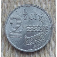 Нидерланды 2,5 цента 1942 года. Zn. Оккупация. II Мировая война! Предложи свою цену или обмен!