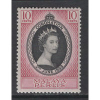 1953 Британская МАЛАЙЯ /MALAYA Perlis* Коронация Королева Елизавета II  SG#28