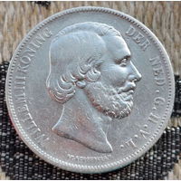 Нидерланды 2 1/2 гульдена 1871 года. Король Виллем III. Серебро 945. Предложи свою цену или обмен! Y