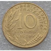 Франция, 10 сантимов 1980 г.