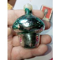 Игрушка на ёлку ,  Гриб - домик , винтаж , стекло , СССР . С 5 рублей