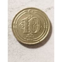 Турция 10 куруш 2010