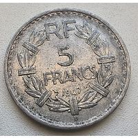 Франция 5 франков, 1947 В  2-7-5