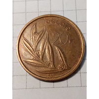 20 франков Бельгия 1981 год