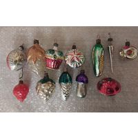Лот ёлочных игрушек 1 СССР. С РУБЛЯ.
