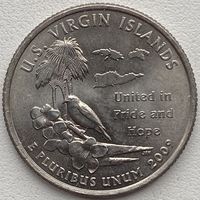 США 25 центов (квотер) 2009 г. P. Американские Виргинские острова