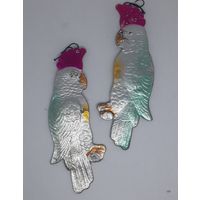 Игрушка ёлочная Попугай, картон. СССР