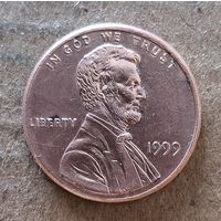 США 1 цент, 1999 г., цент Линкольна, без отметки мд: Филадельфия, KM# 201b