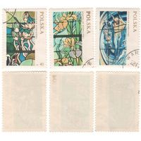 Польша 1971-09 2099-2101 3 марки из серии Витражи 40,60gr,1,35zl k-070 (a1-07 ТОРГ/ВАША ЦЕНА поштучно по запросу