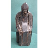 Нил Столобенский, фигурка 14,5 см, дерево, резьба- 19 век.