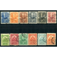 Гаити - 1898/99г. - президент, Саймон Сэм, пальма, герб - 12 марок - гашёные, номинал 5 с с небольшим тонким местов в центре. #4-W1-117-B-1