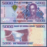 Сьерра-Леоне, 5000 леоне 2021 г., P-32 (MT, лидер восстания Сенгбе Пье), UNC