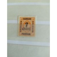 Дания 1926 Надп нового номинала на служебных марках Стандарт #159*