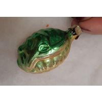 Ёлочная игрушка Агитация (серп и иолот), стекло. СССР