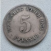 Германия 5 пфеннигов, 1876 D  2-1-46