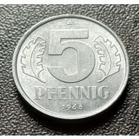 Германия - ГДР 5 пфеннигов, 1968     ( 1-8-8 )