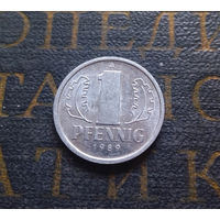 1 пфенниг 1989 (A) Германия ГДР #29 aUNC