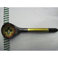 Ложка деревянная Хохлома 15 см с рубля!