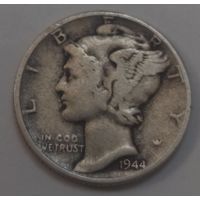 10 центов или 1 дайм 1944г США, серебро 0.900