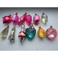 Елочные советские игрушки лотом 12шт. фонарики